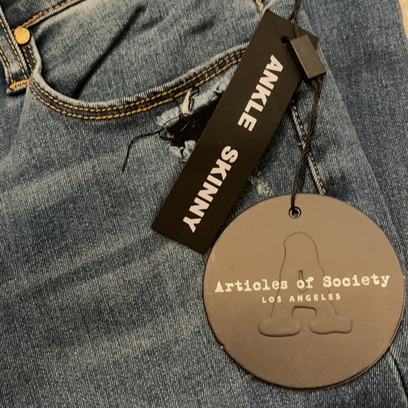 Articles Of Society NWT Distressed Ankle Skinny Jeans - Picture 3 of 14